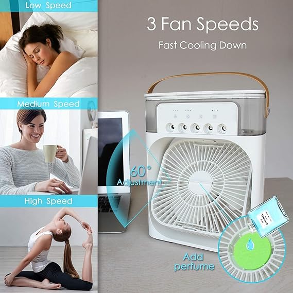 Portable Cooler Fan with Mist