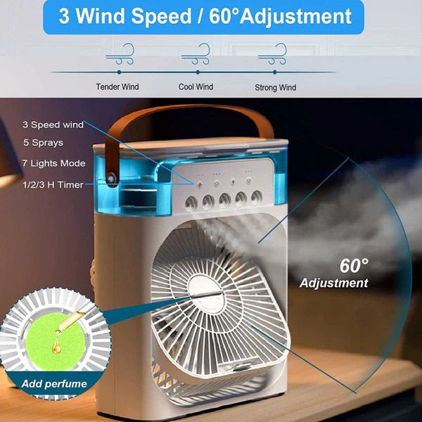 Portable Cooler Fan with Mist