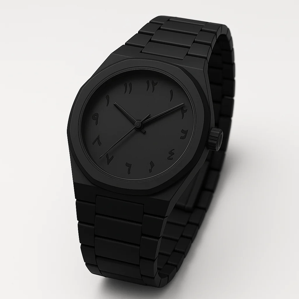 Black Arabic Aura Watch